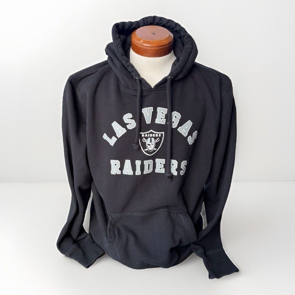 Las Vegas Raiders '47 Brand Black Pullover Hoodie NFL Football Men’s XL Fleece